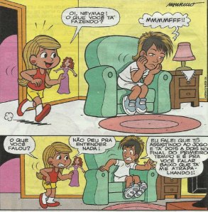 Volviendo a su casa culpa de los surfistas, no gana para enojos. Viene la pesada de la hermana justo cuando está viendo el partido.