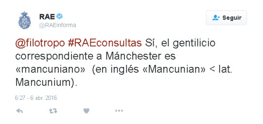 Sí, el gentilicio de Manchester es "mancuniano"